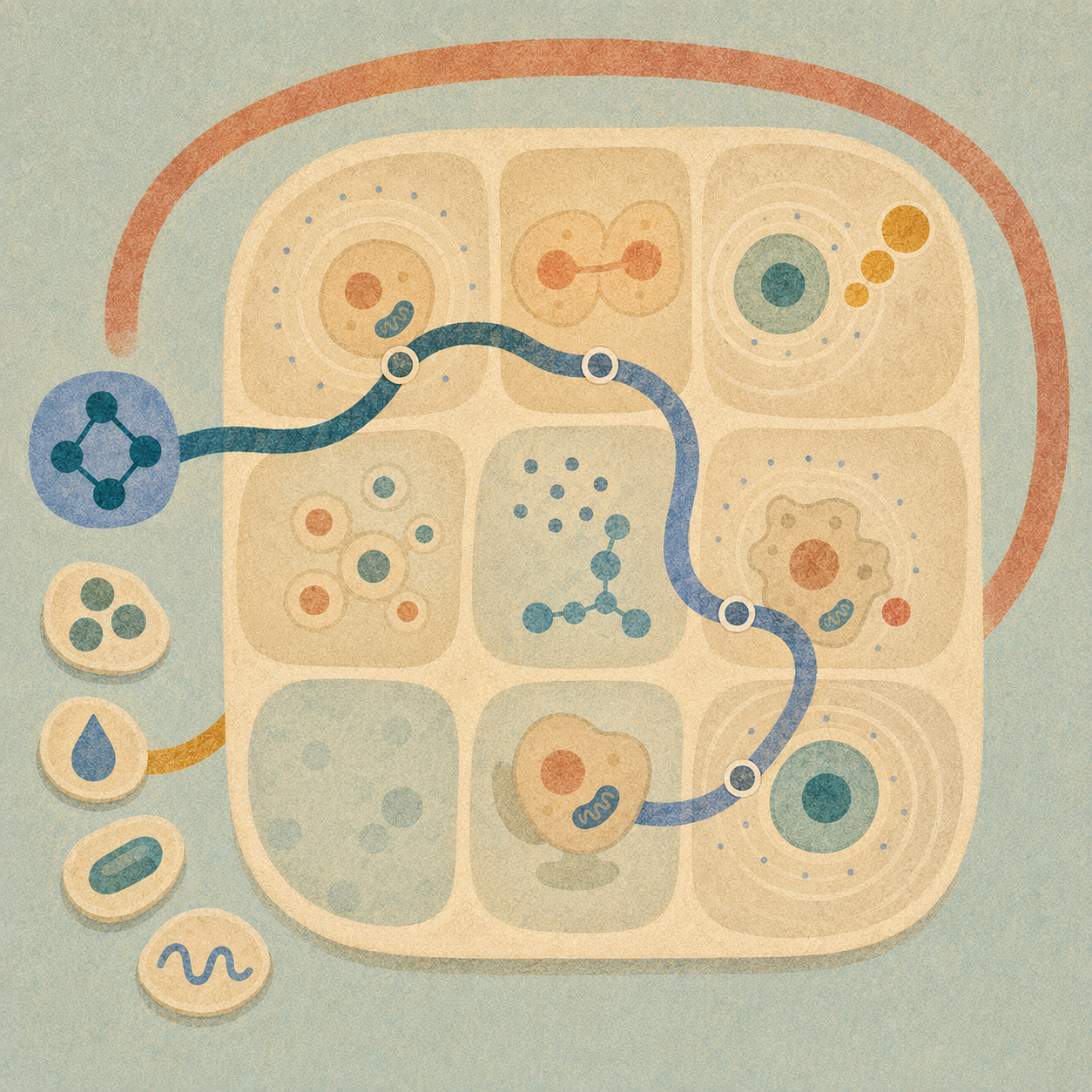 Illustration of biological reinforcement learning environments